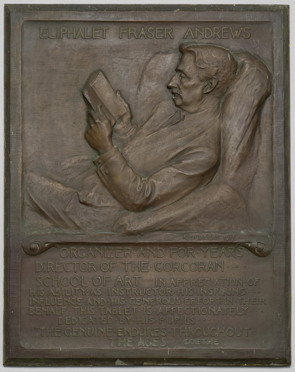 Memorial Tablet para o falecido E. F. Andrews, 1917. de Richard Edwin Brooks
