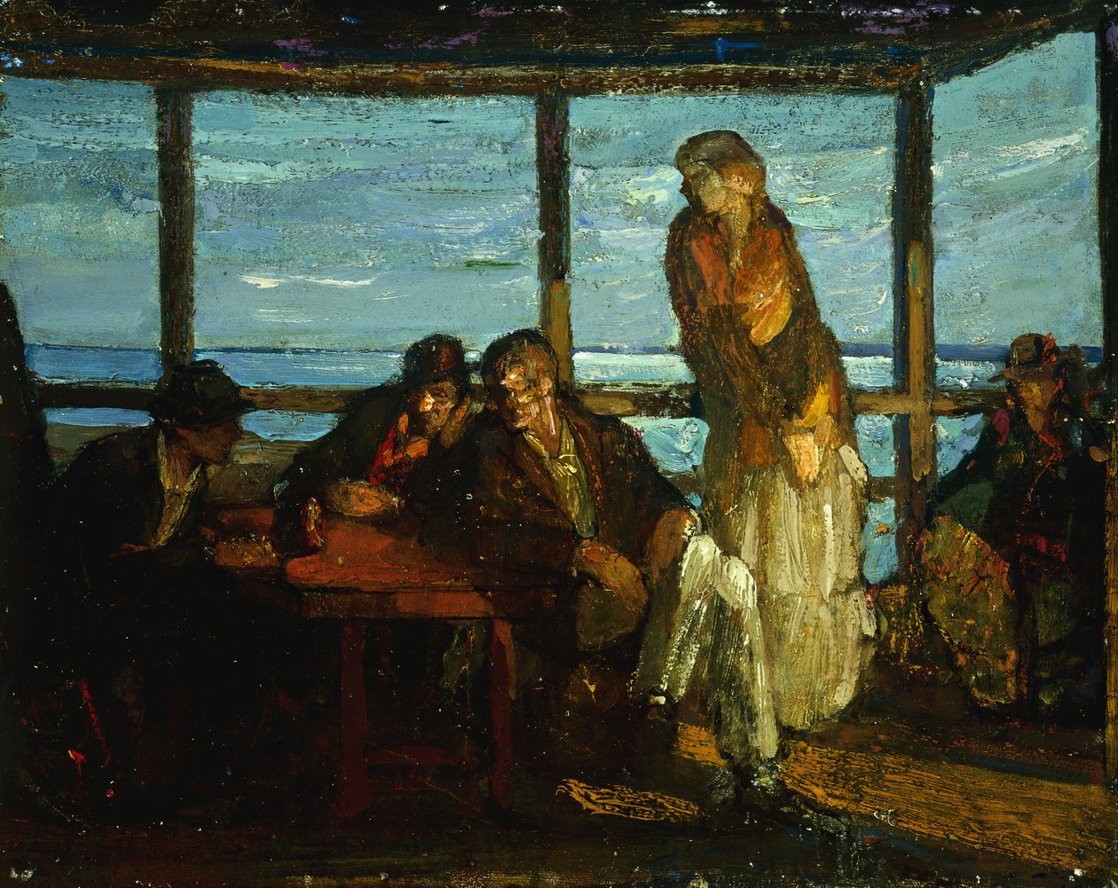 A Porch, Provincetown, c.1930-35 (óleo sobre masonite) de Richard Emil Miller