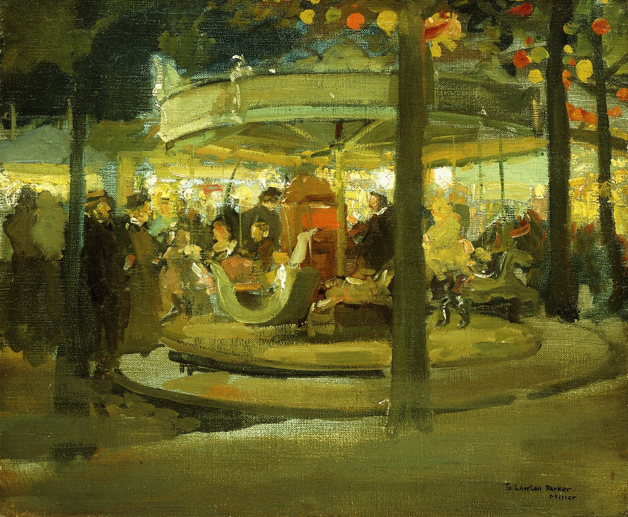 Carrossel, c.1900-1901 (óleo sobre tela) de Richard Emil Miller