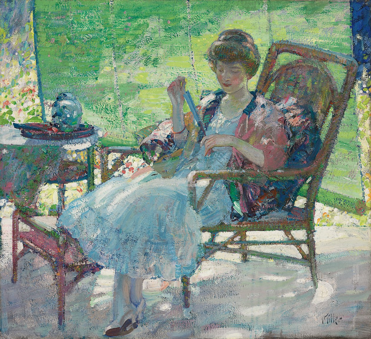 Day Dreams, c.1916 (óleo sobre tela) de Richard Emil Miller