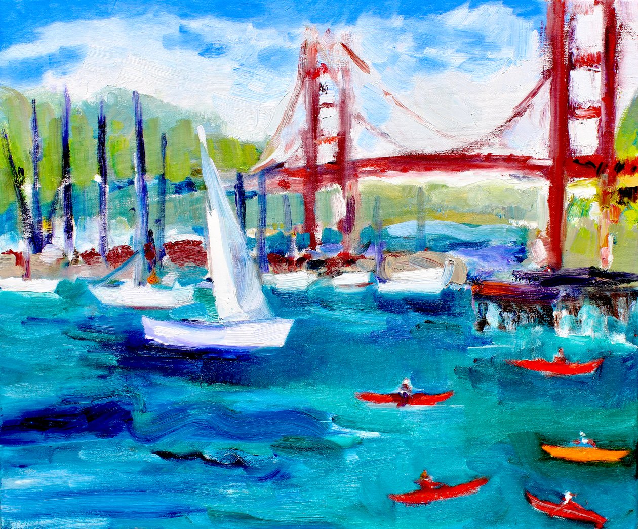 Ponte Golden Gate em Fog, 2019 de Richard Fox