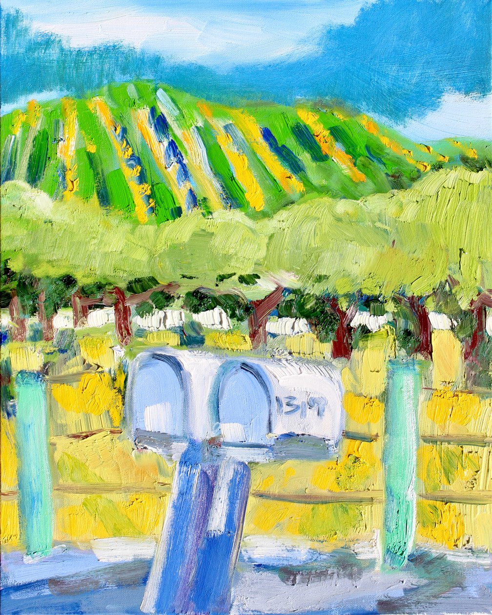 Caixas de correio e Vinhedos, Napa, 2019 de Richard Fox