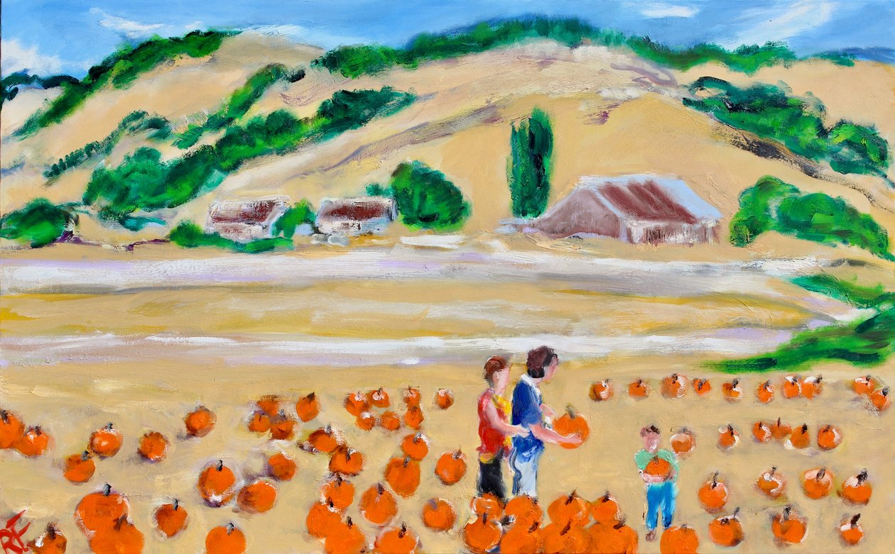 Picking a Pumpkin, Nicasio, 2018 de Richard Fox