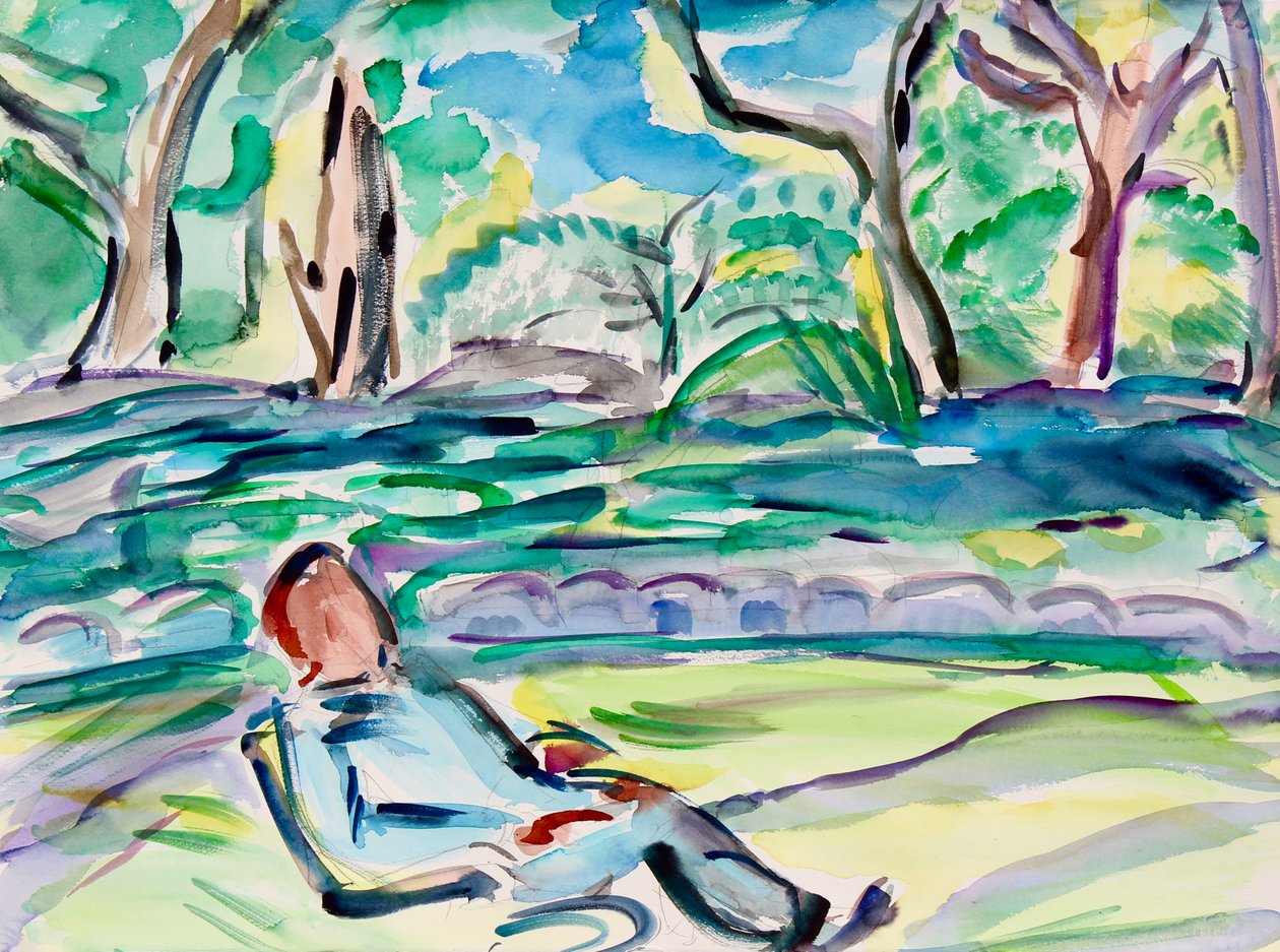Relaxamento à beira do rio, 2020 de Richard Fox