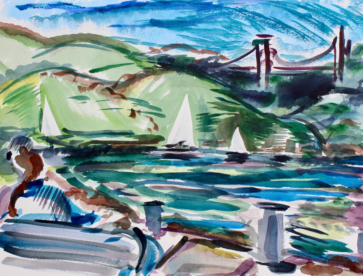 Barcos à vela, Tiburon, 2017 de Richard Fox