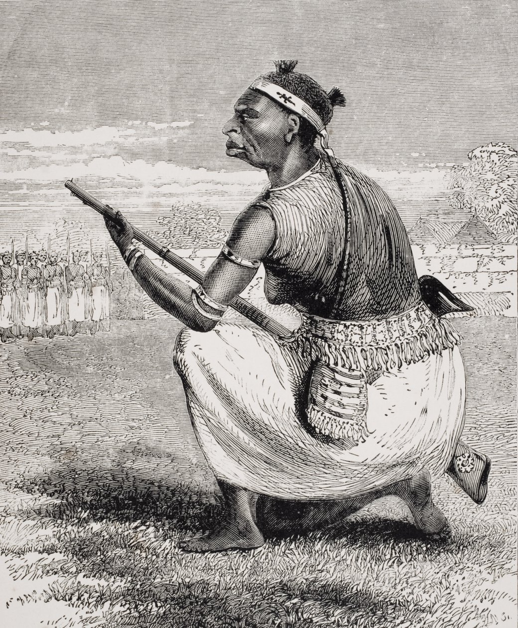 O oficial chefe da Brigada Richards das Amazonas, de "A Vida do Capitão Sir Richard Burton, Volume II" de Isabel Burton (1831-1896) publicou 1893 de Richard Francis Burton