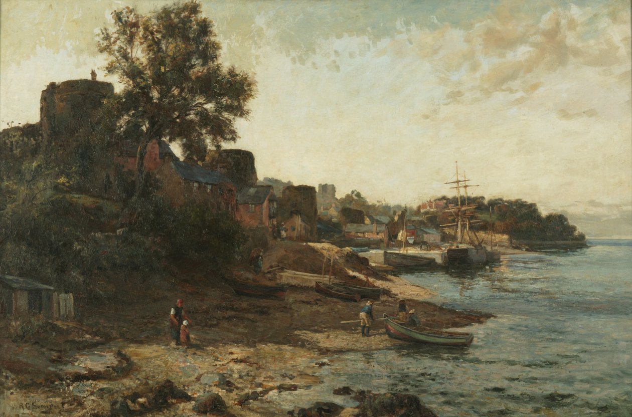 Conway Quay (óleo sobre tela) de Richard Gay Somerset