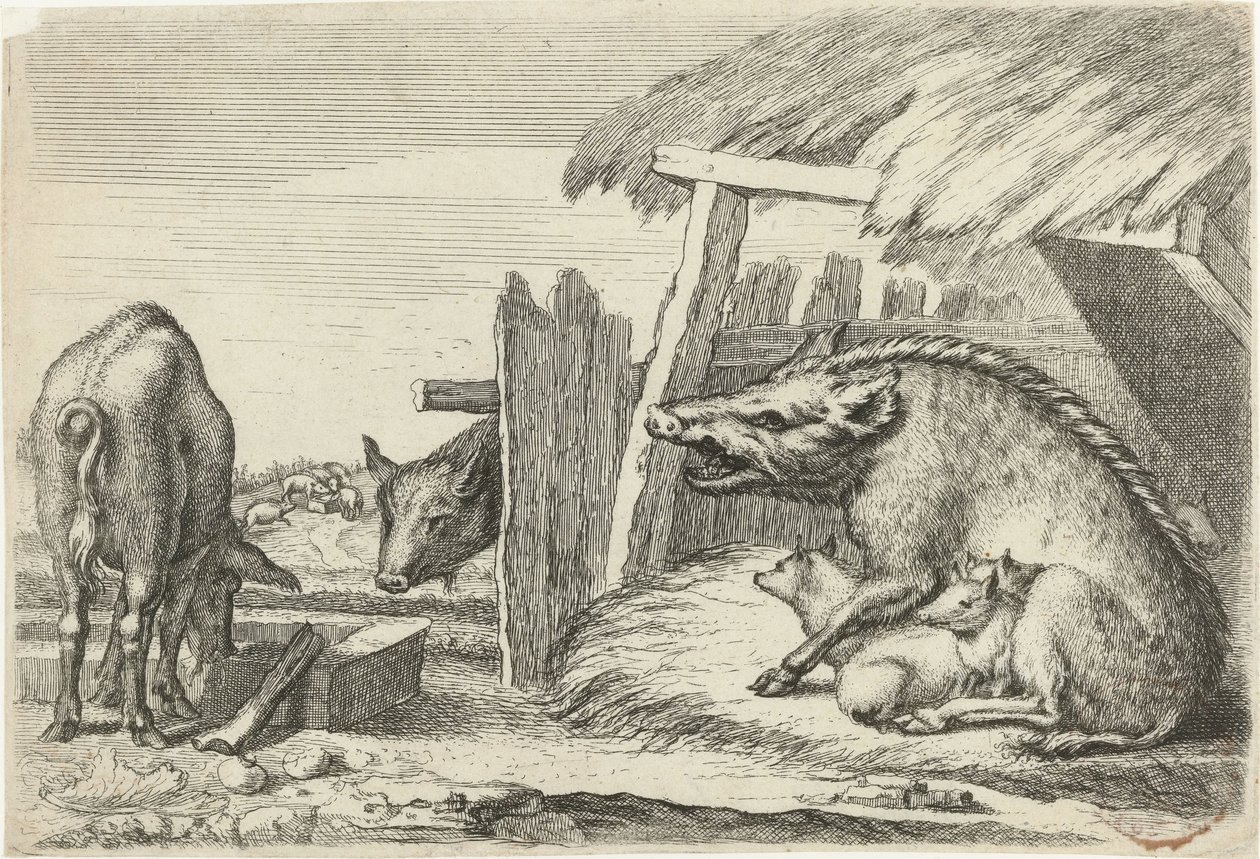 Porcos em um loft Animais atrás de artistas diferentes (título da série) Animais após vários artistas (título da série) de Richard Gaywood