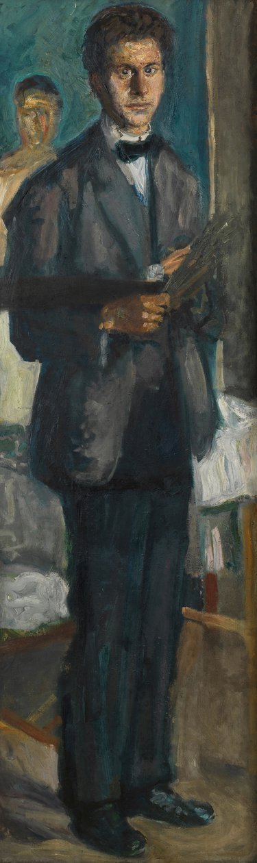 Auto-retrato com paleta, 1906-1907. de Richard Gerstl