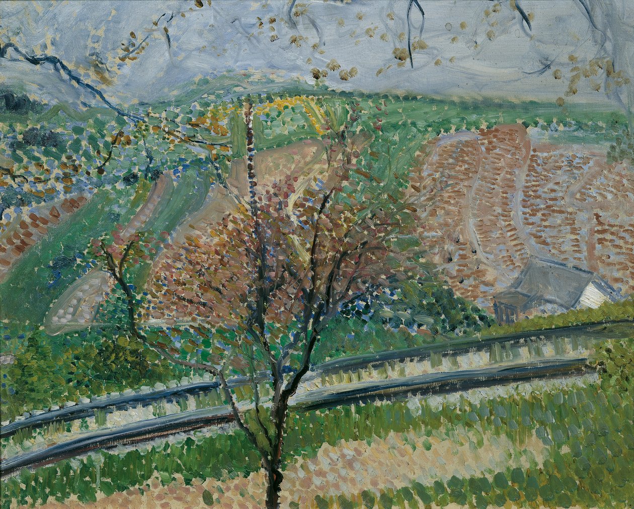 Pista do caminho-de-ferro do rack até Kahlenberg de Richard Gerstl