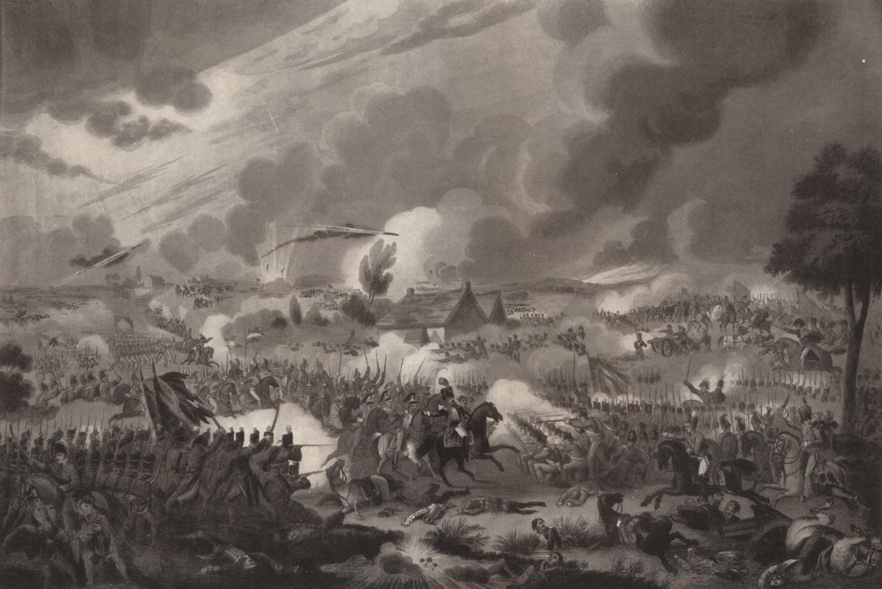 A Batalha de Waterloo, 18 de junho de 1815, 1817 1909 de Richard Gibson Reeve
