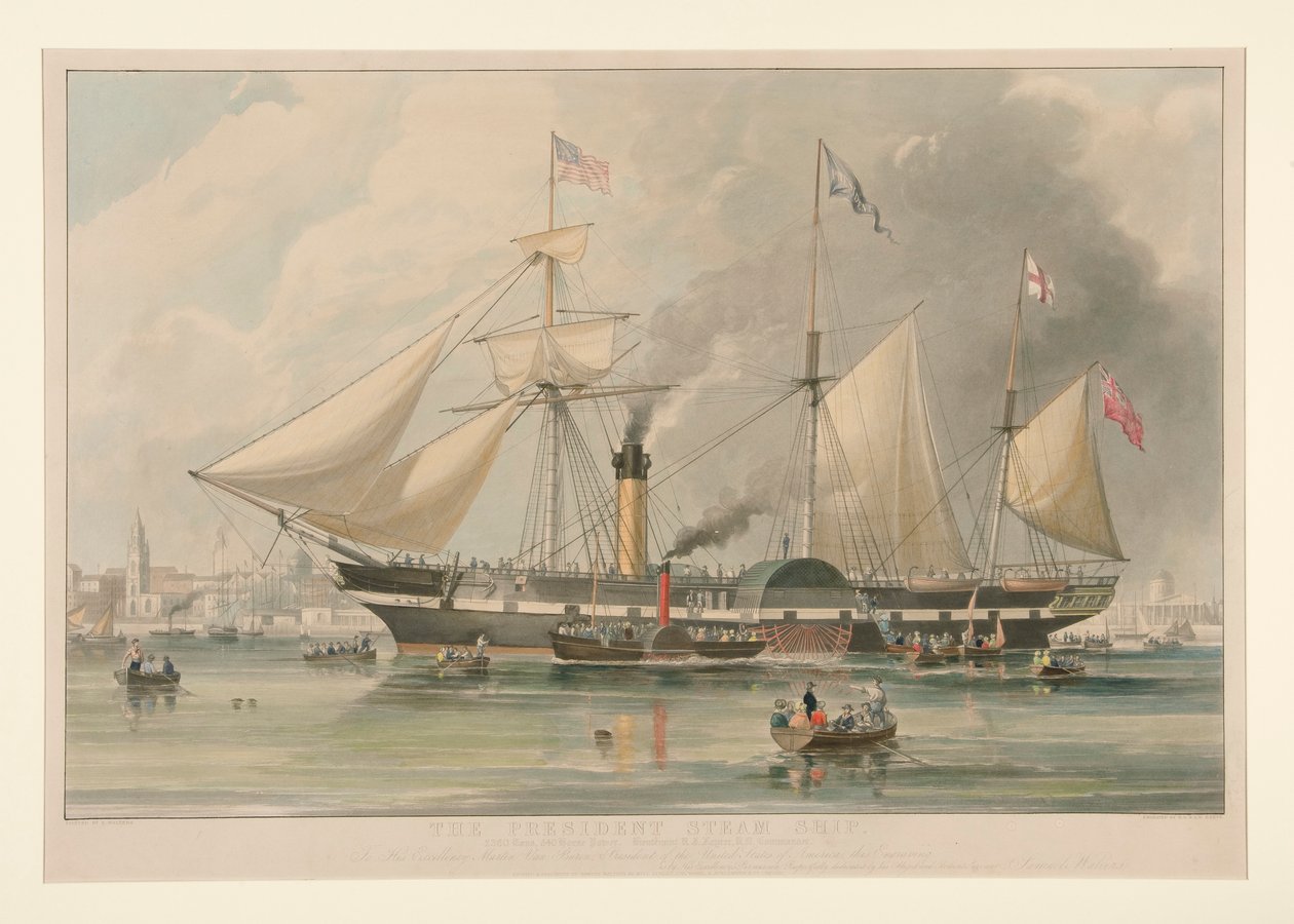 O navio a vapor presidente de Richard Gilson Reeve