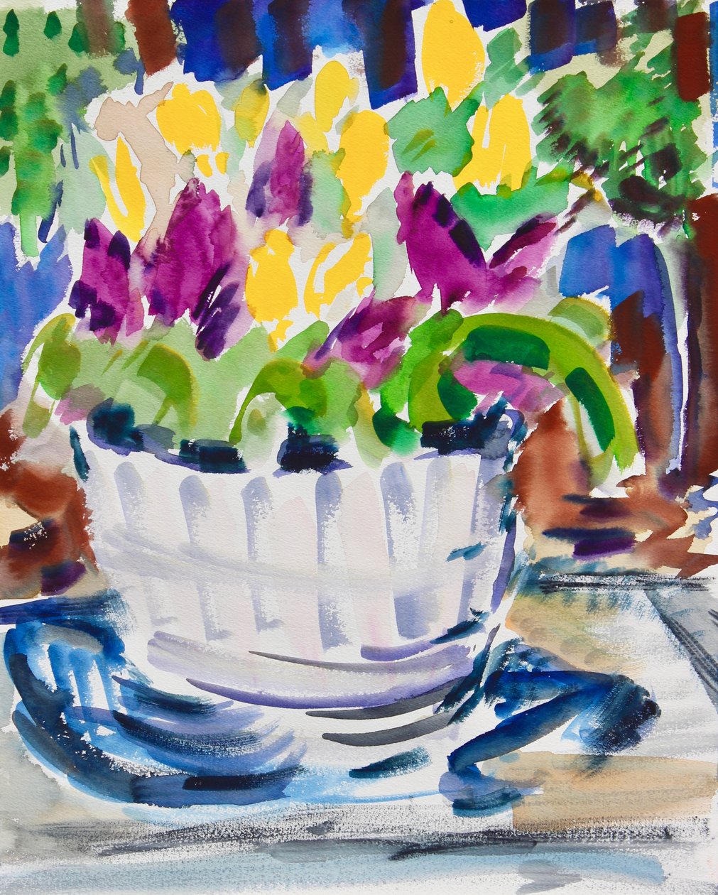 Flores em Barril, 2021 (aguarela sobre papel) de Richard H. Fox