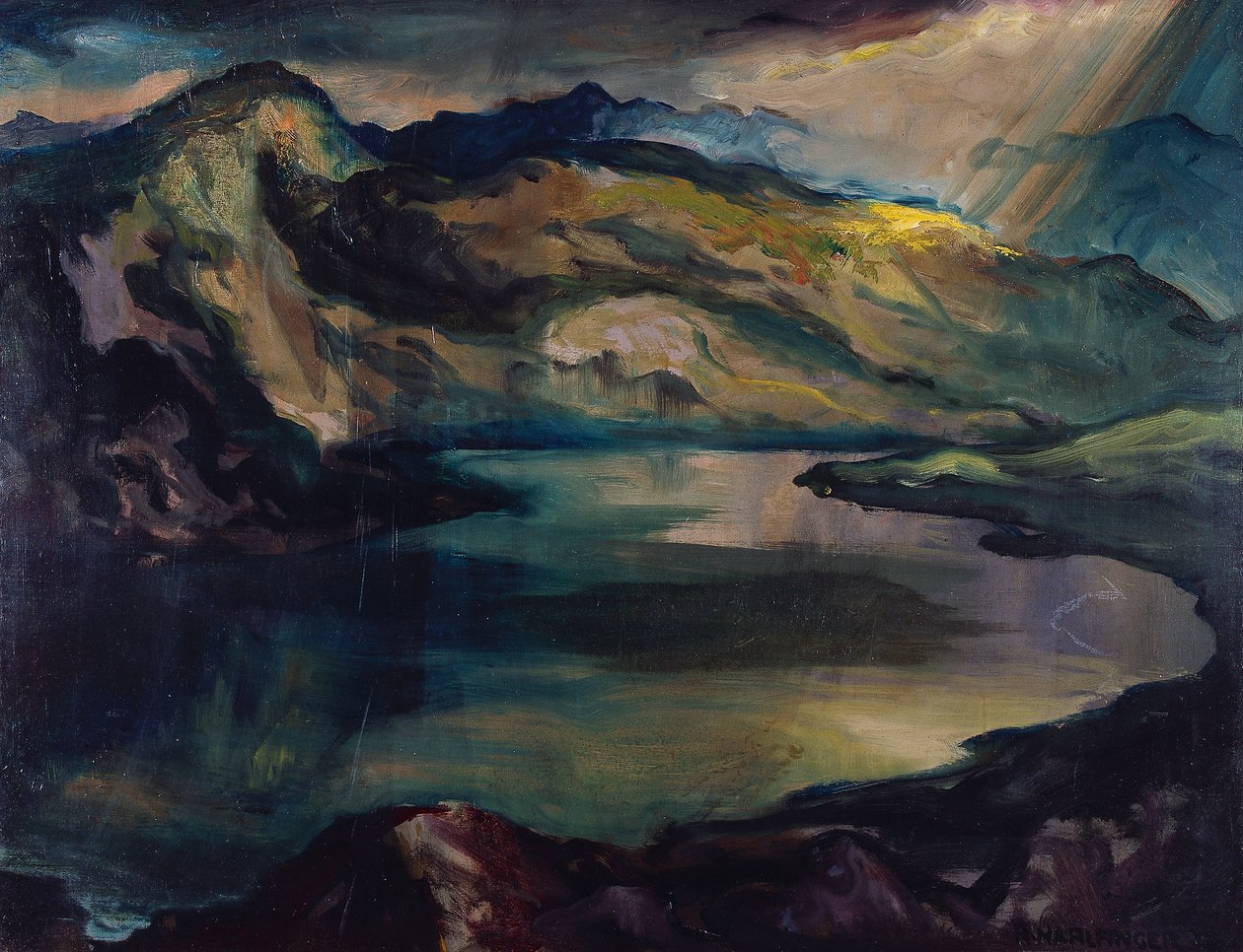 lago de montanha de Richard Harlfinger
