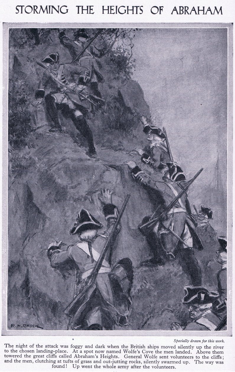 Tomada das Alturas de Abraão, c.1950 de Richard Henry Brock