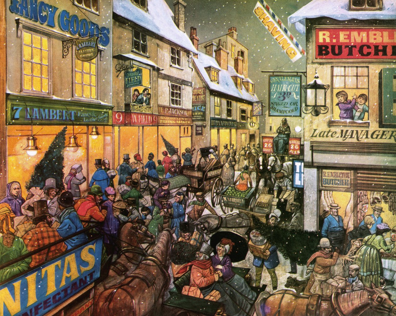 Compras de Natal na década de 1870 de Richard Hook