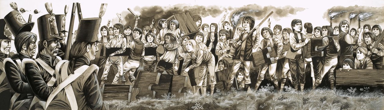 Em 1797, as tropas foram chamadas para reprimir os estudantes amotinados em Rugby de Richard Hook
