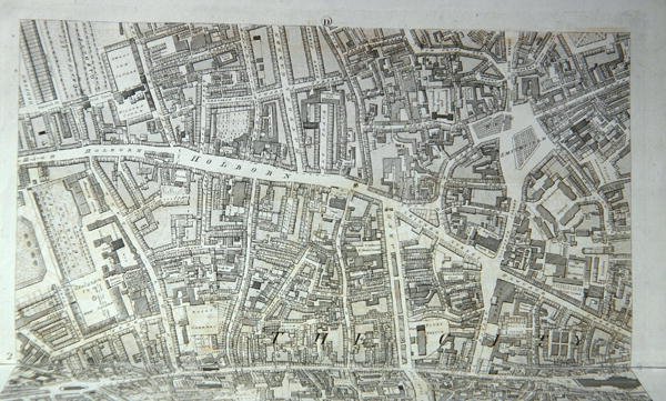 Plan of the City of London, publicado em 1813 (gravura) (ver 247354-247357) de Richard Horwood