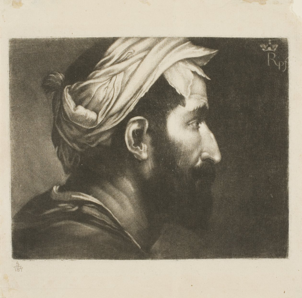 Cabeça de carrasco, da obra Sculptura de John Evelyn de Richard Houston
