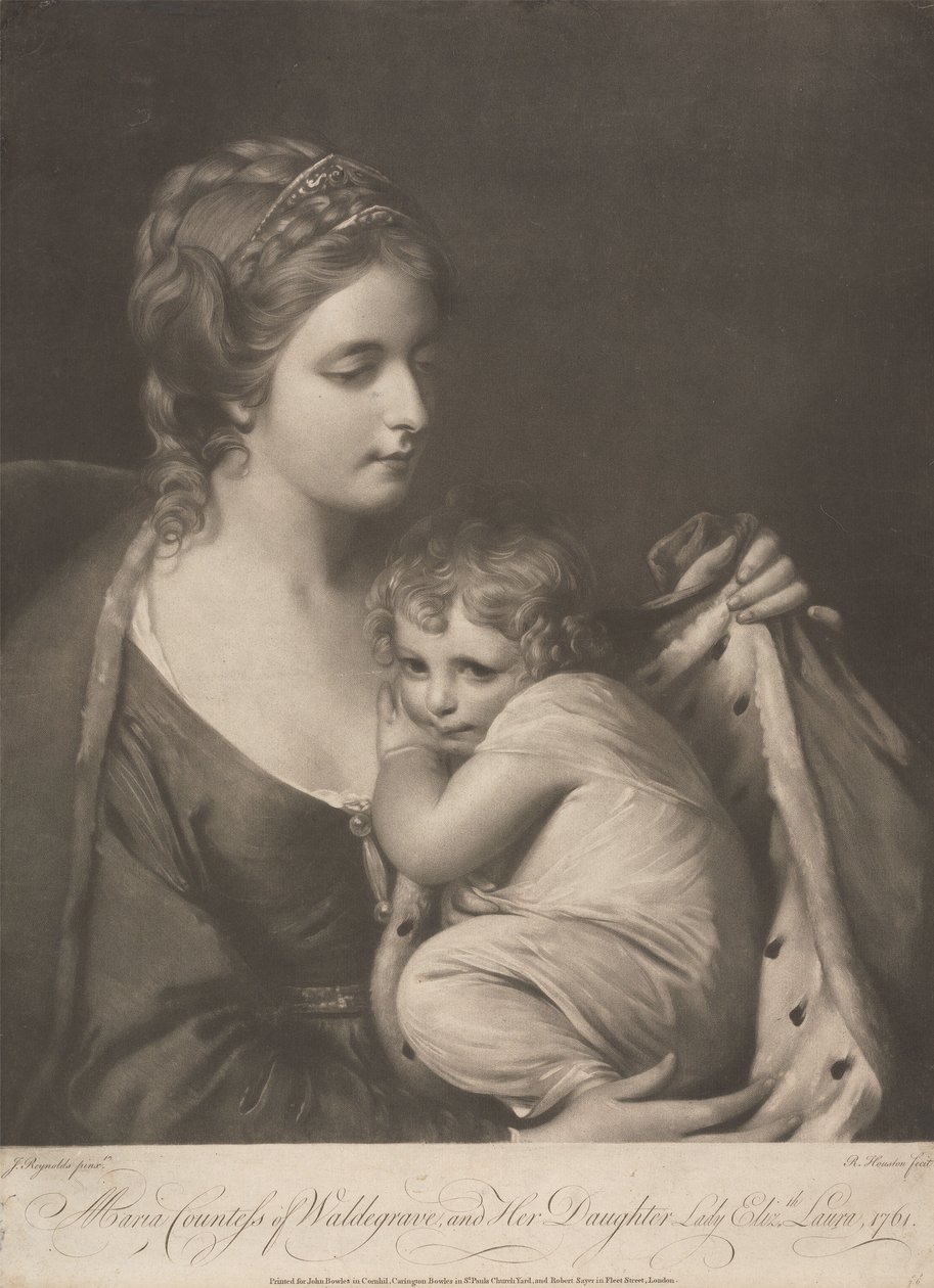 Maria, Condessa de Waldegrave, e a sua filha Lady Elizabeth Laura de Richard Houston