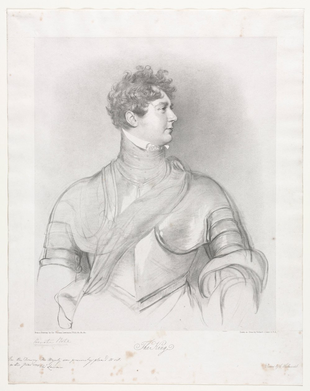 O rei, George IV da Grã-Bretanha. de Richard James Lane