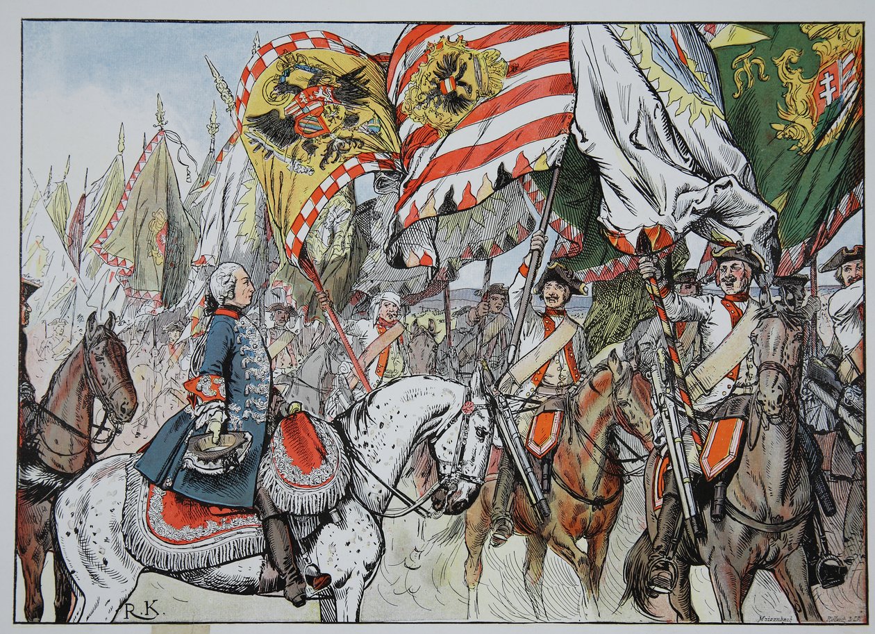 No júbilo da vitória, Hohenfriedberg, 4 de junho de 1745 de Richard Knoetel