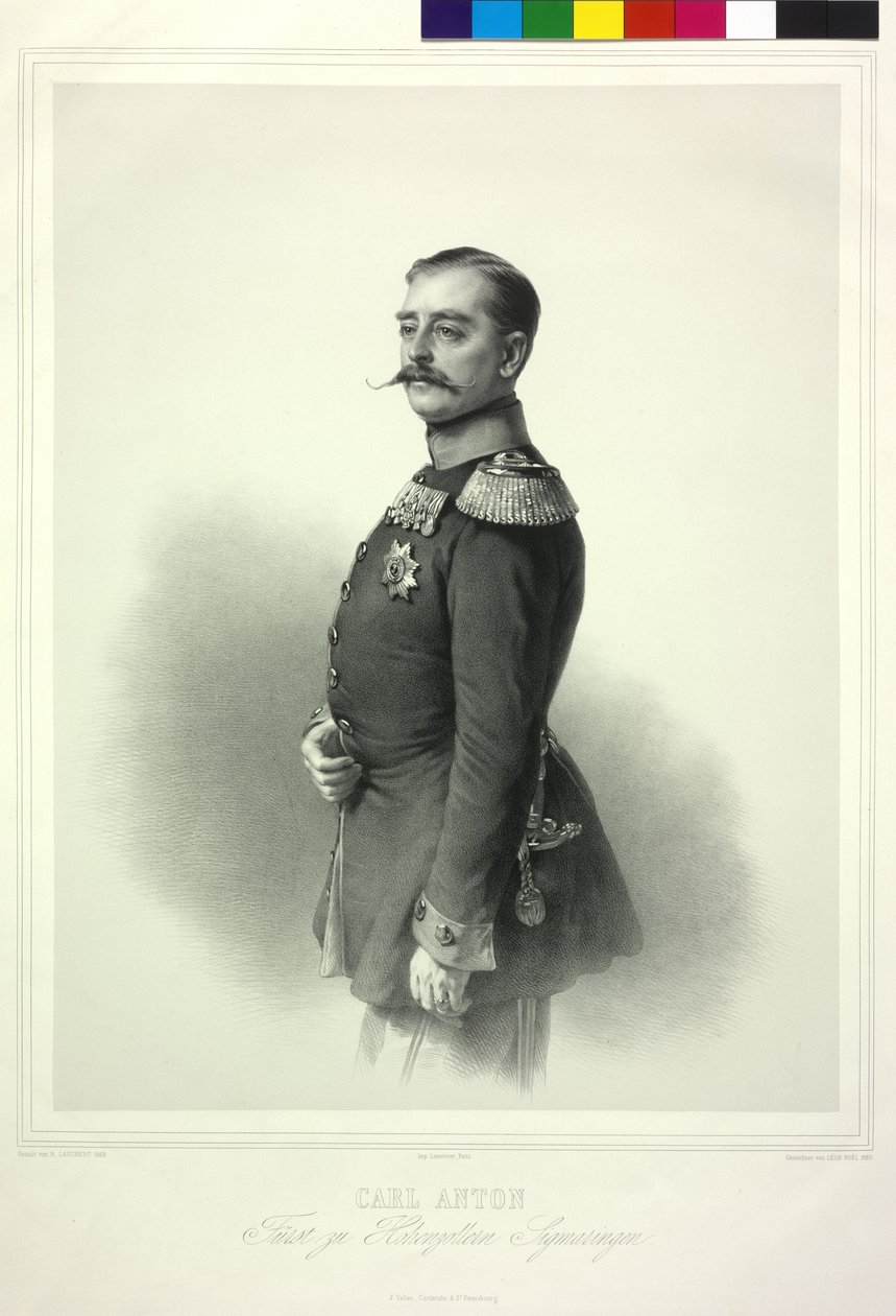 Carl Anton Príncipe da Casa de Hohenzollern Sigmaringen de Richard Lauchert