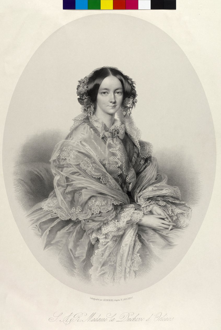Duquesa de Mecklenburg-Schwerin Helen (litografia) de Richard Lauchert