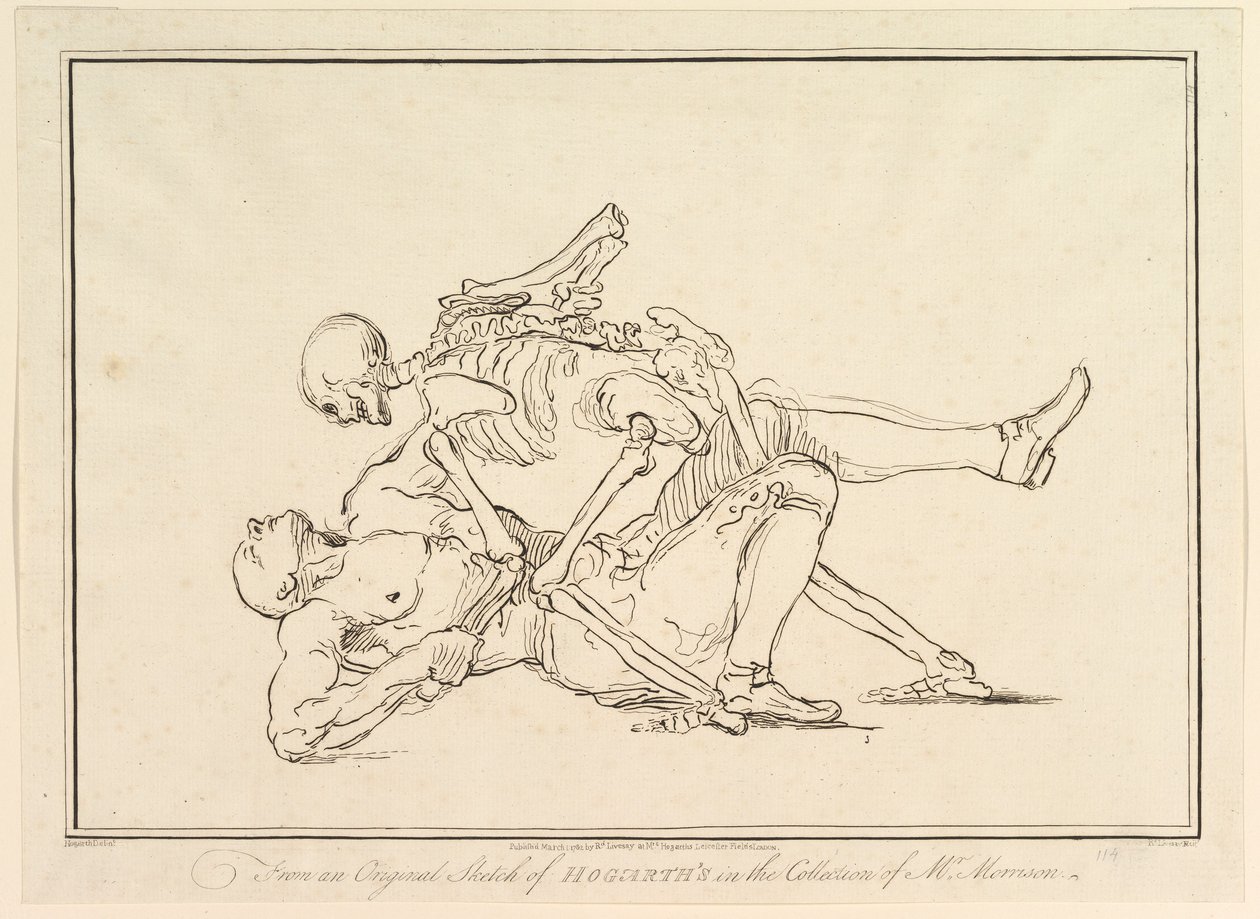 De um esboço original de William Hogarths na coleção do Sr. Morrison, 1º de março de 1782. de Richard Livesay