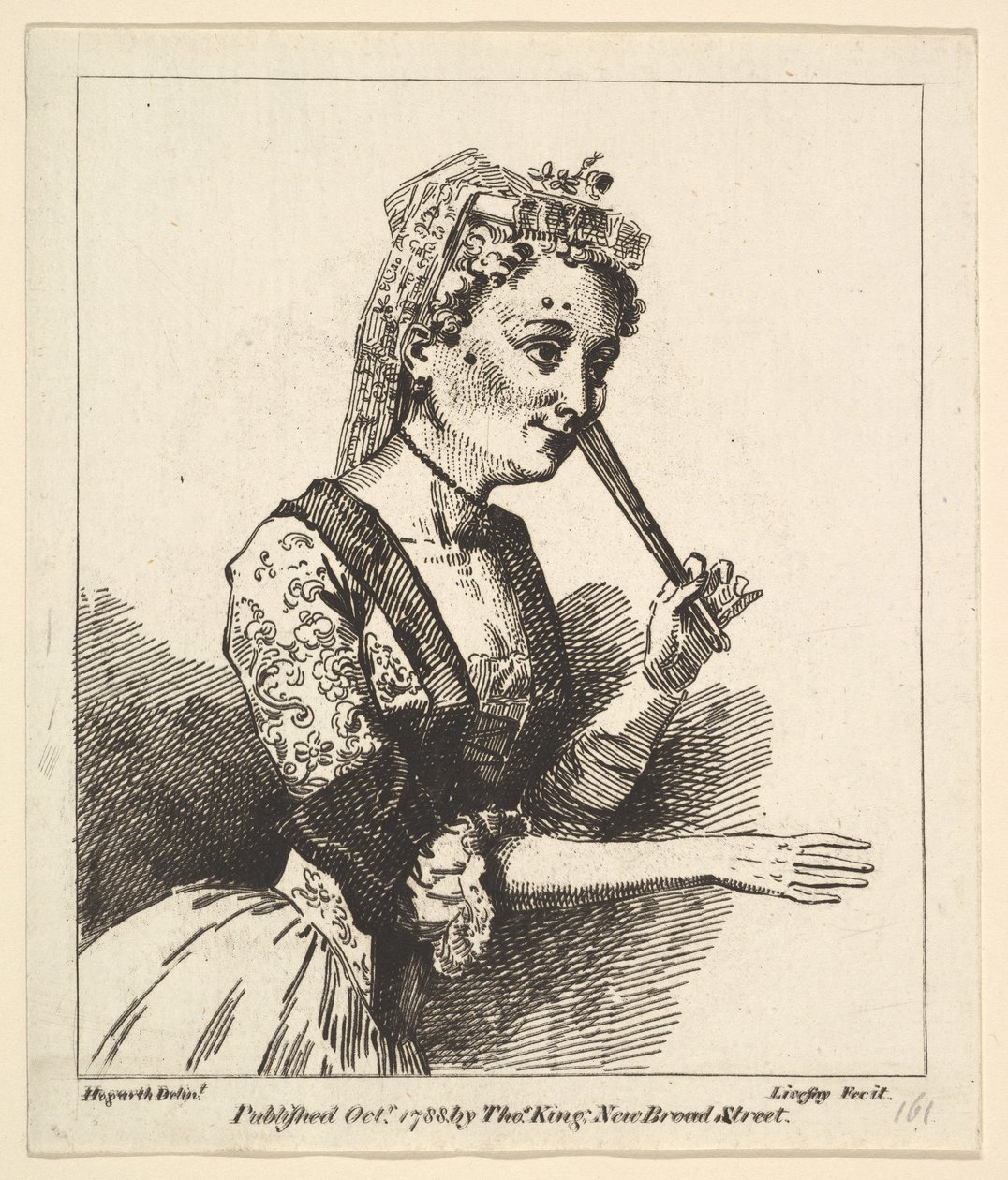 Mulher surpreendida da manhã de Hogarths, outubro de 1788. de Richard Livesay