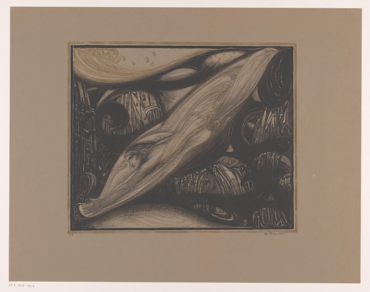 mergulhador de pérolas de Richard Nicolaüs Roland Holst (signed by artist)