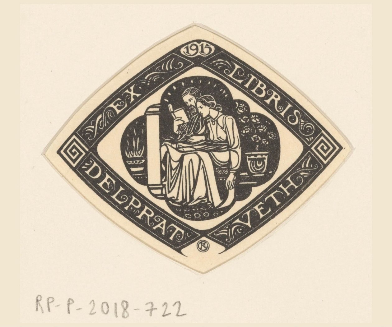 Ex libris de Delprat-Veth de Richard Nicolaüs Roland Holst