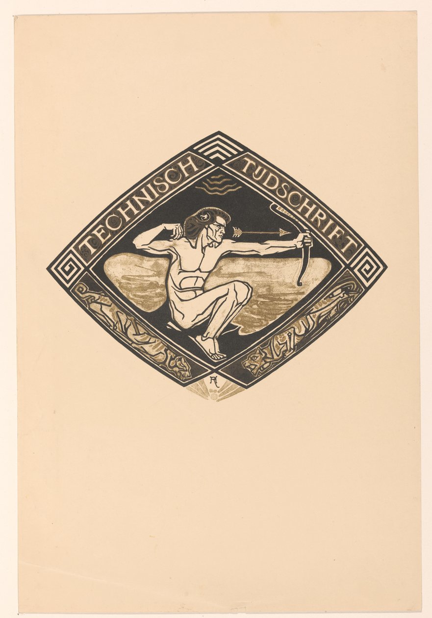 Design de capa para: Revista Técnica, 1914 de Richard Nicolaüs Roland Holst