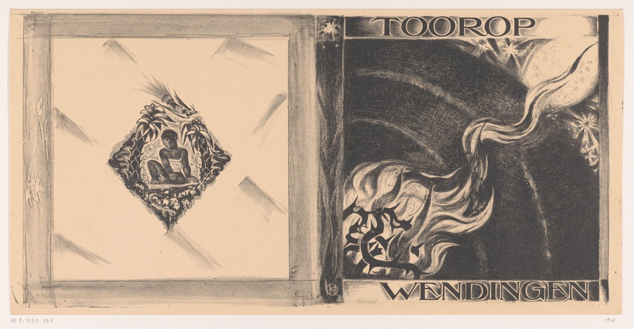 Design da capa para: Wenningen, edição Toorop, 1928 de Richard Nicolaüs Roland Holst