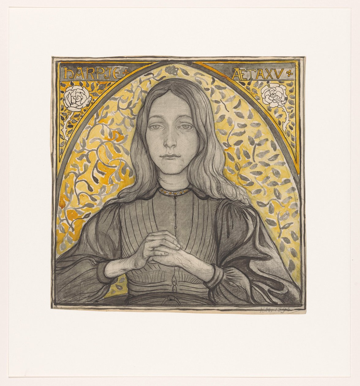 Retrato de Harpje, 15 anos de Richard Nicolaüs Roland Holst