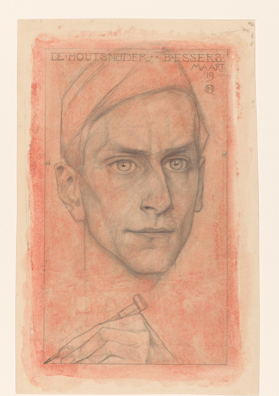 Retrato do entalhador B. Essers de Richard Nicolaüs Roland Holst