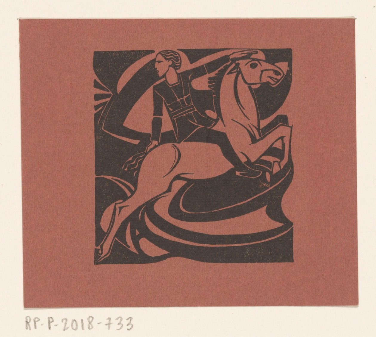 Cavaleiro num cavalo saltador de Richard Nicolaüs Roland Holst