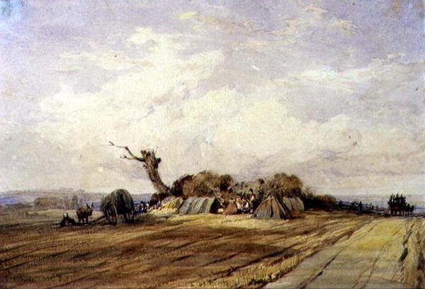 Um acampamento para ciganos de Richard Parkes Bonington
