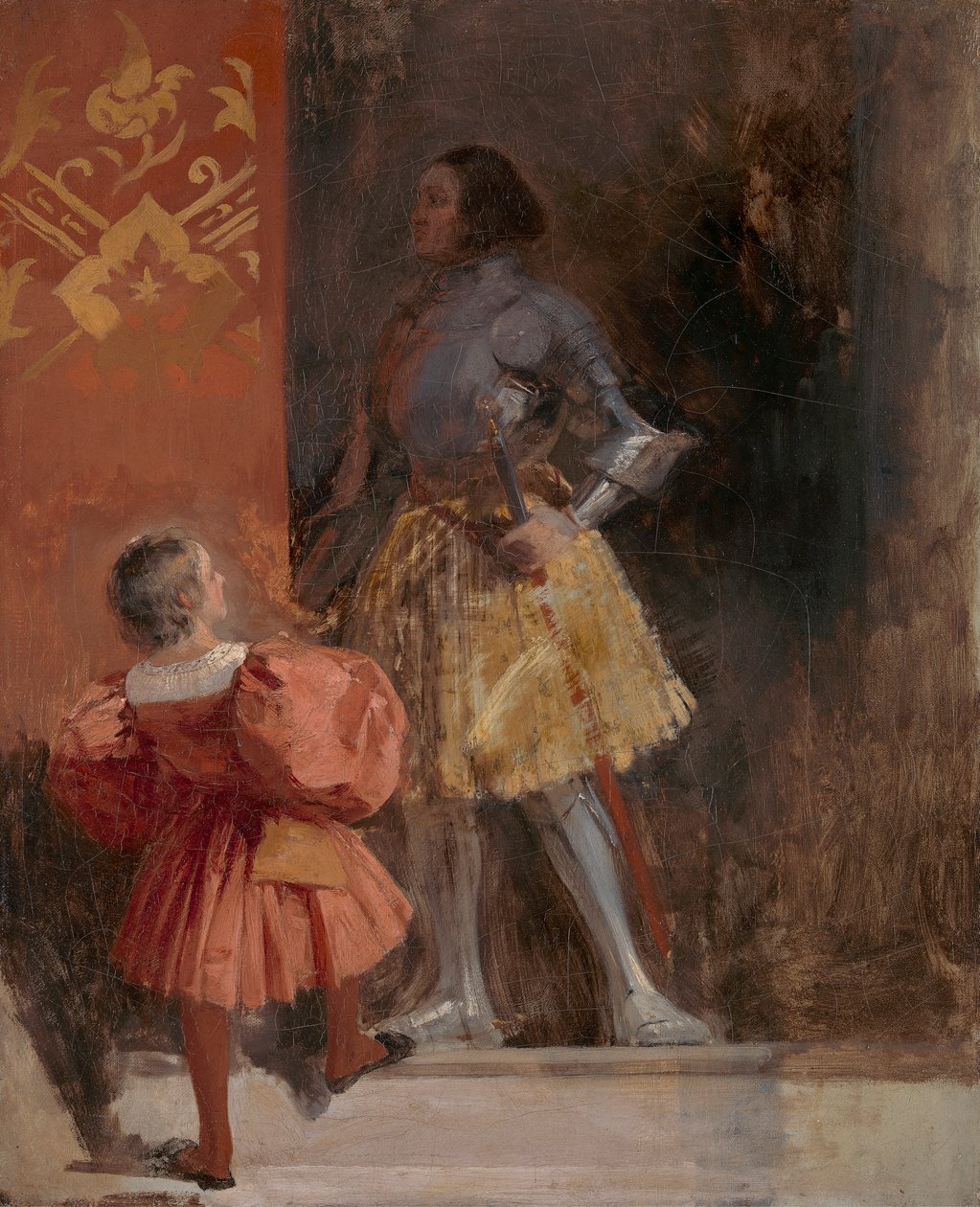 Um Cavaleiro e Página (de Johann Wolfgang von Goethe, "Götz von Berlichingen" ) de Richard Parkes Bonington