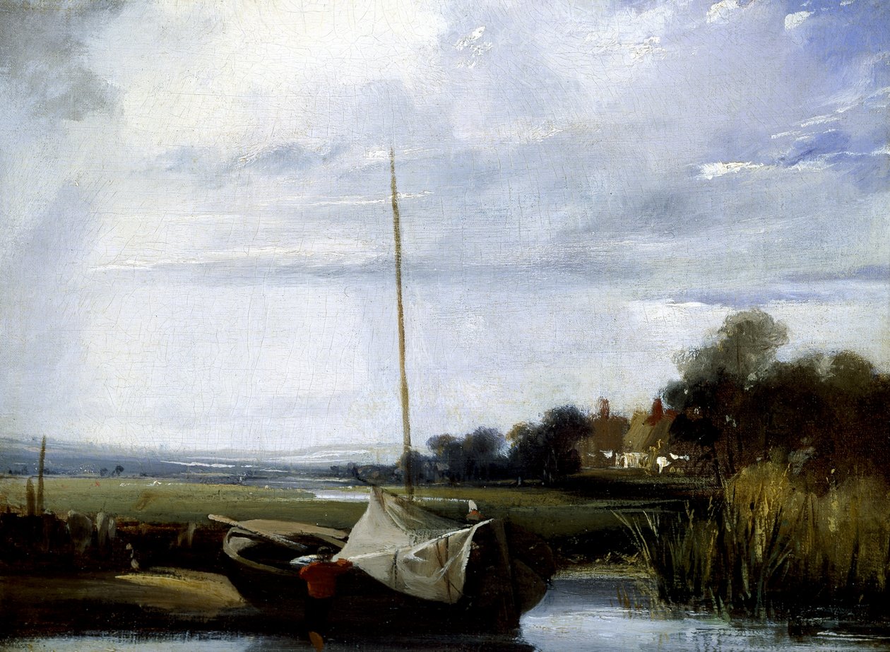 Um rio na Normandia de Richard Parkes Bonington
