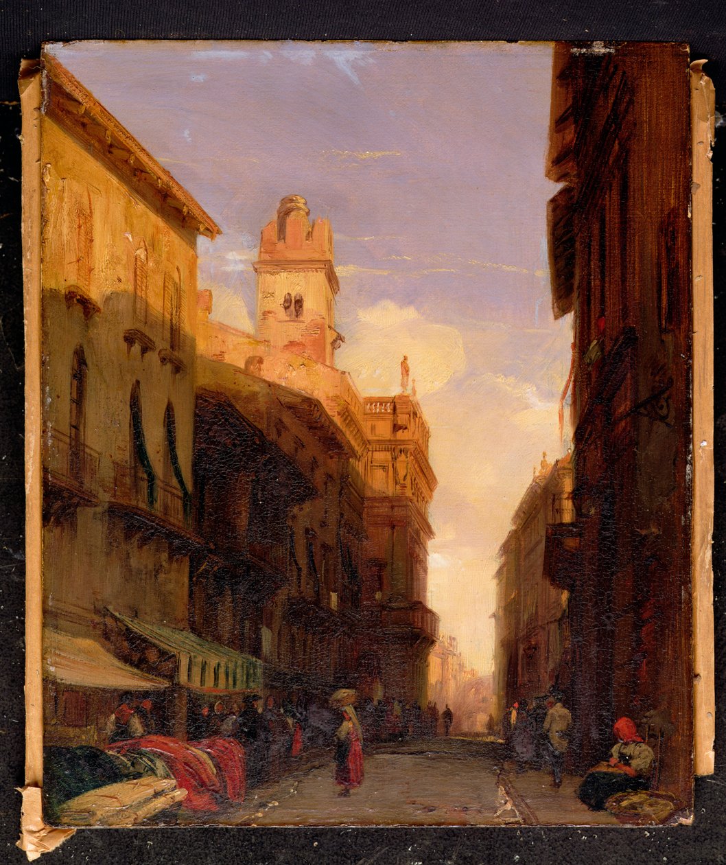 Uma vista do Palácio do Príncipe Maffei, Verona de Richard Parkes Bonington