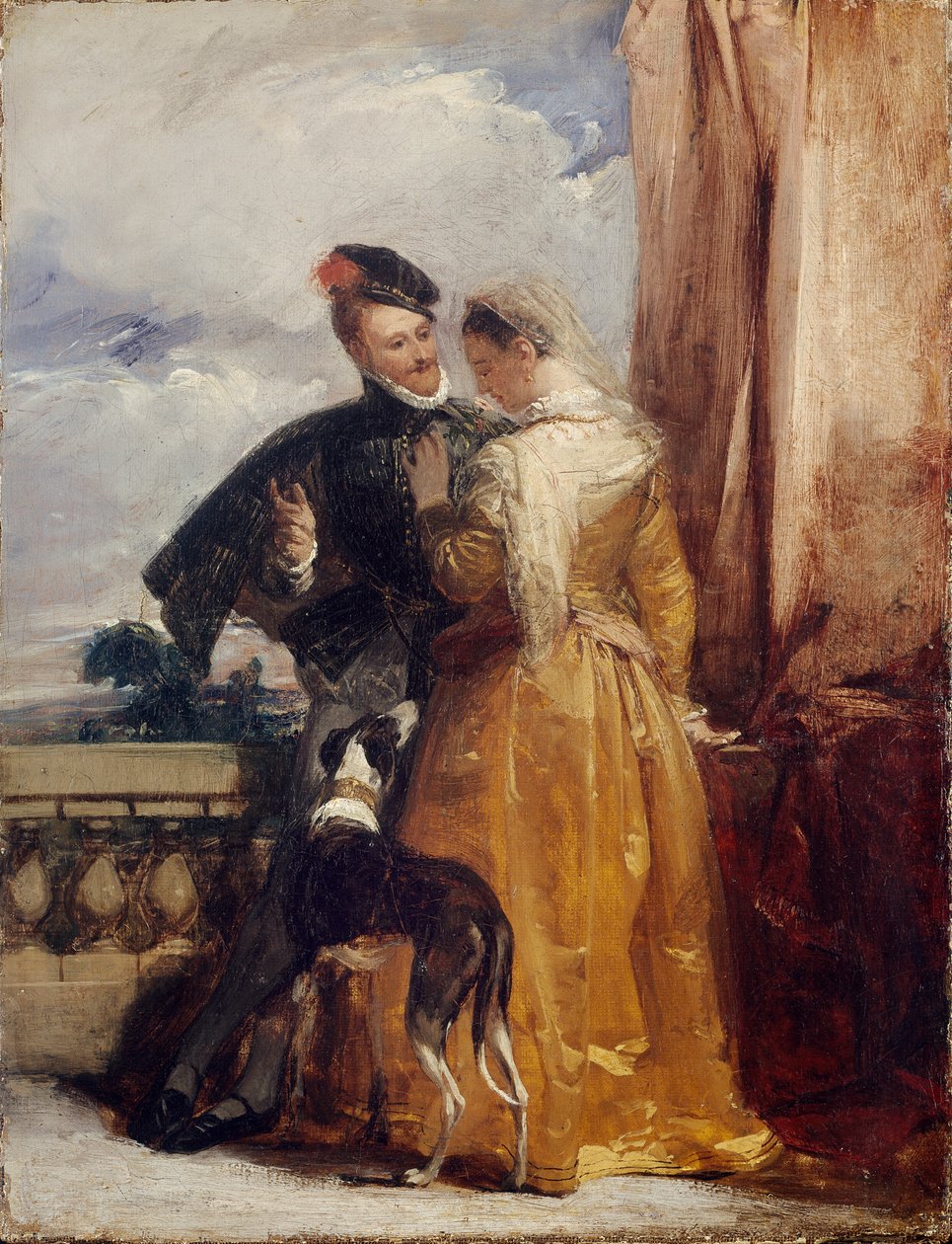 Amy Robsart e o Conde de Leicester, c1827 de Richard Parkes Bonington