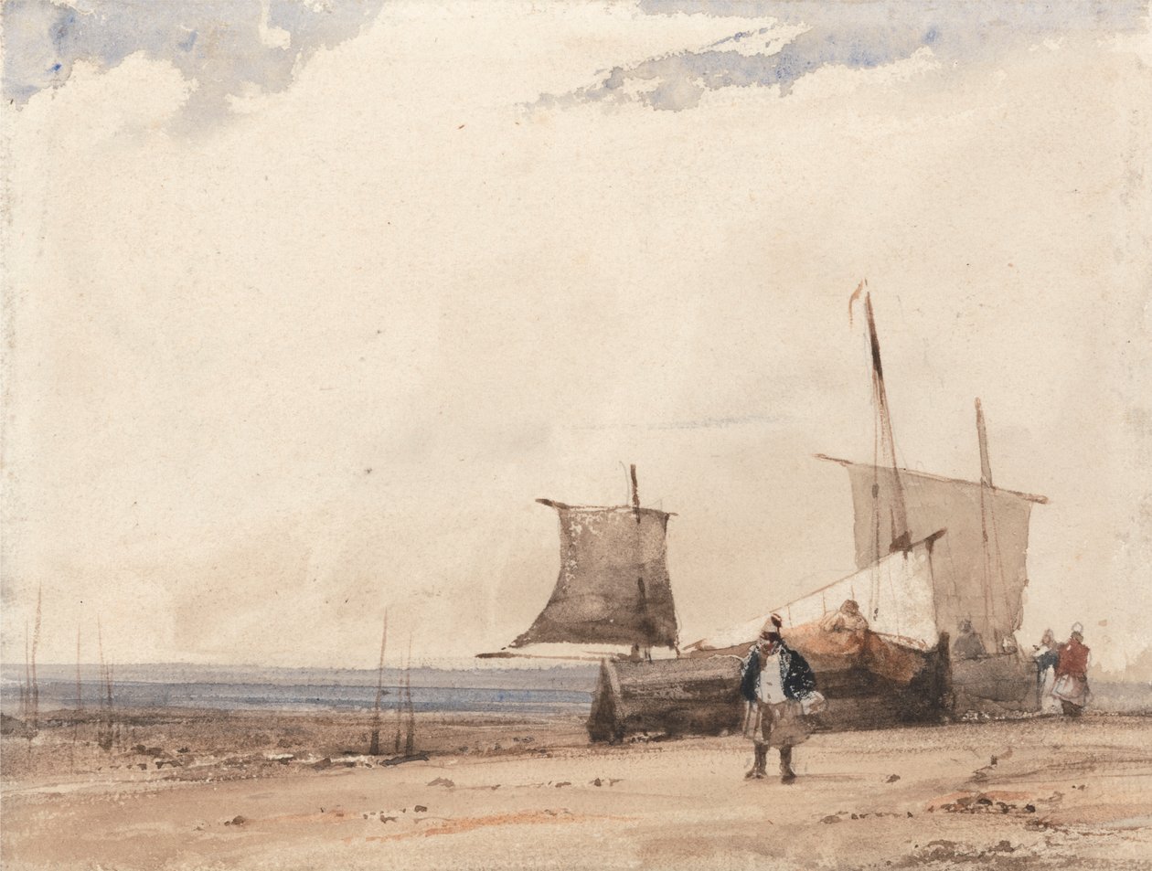 Cena de praia de Richard Parkes Bonington