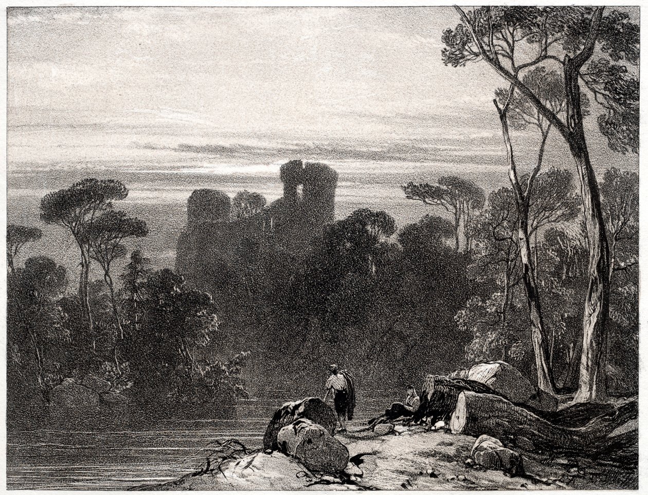 Castelo de Bothwell, 1826. de Richard Parkes Bonington