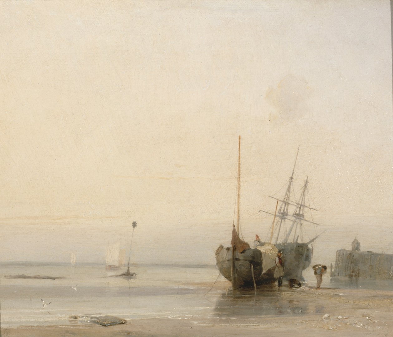 Calais Jetty, França de Richard Parkes Bonington