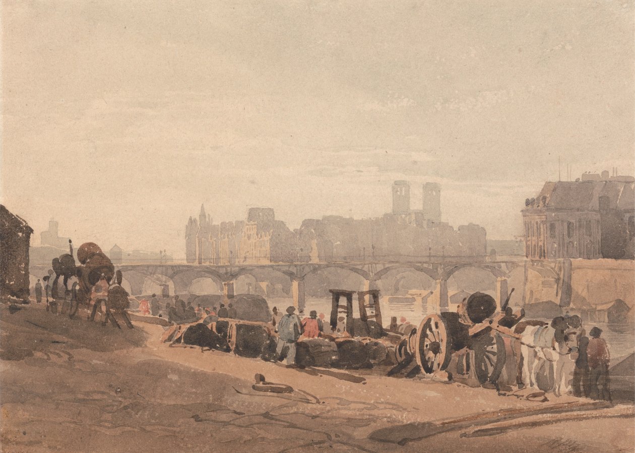Ilha da Cité de Richard Parkes Bonington