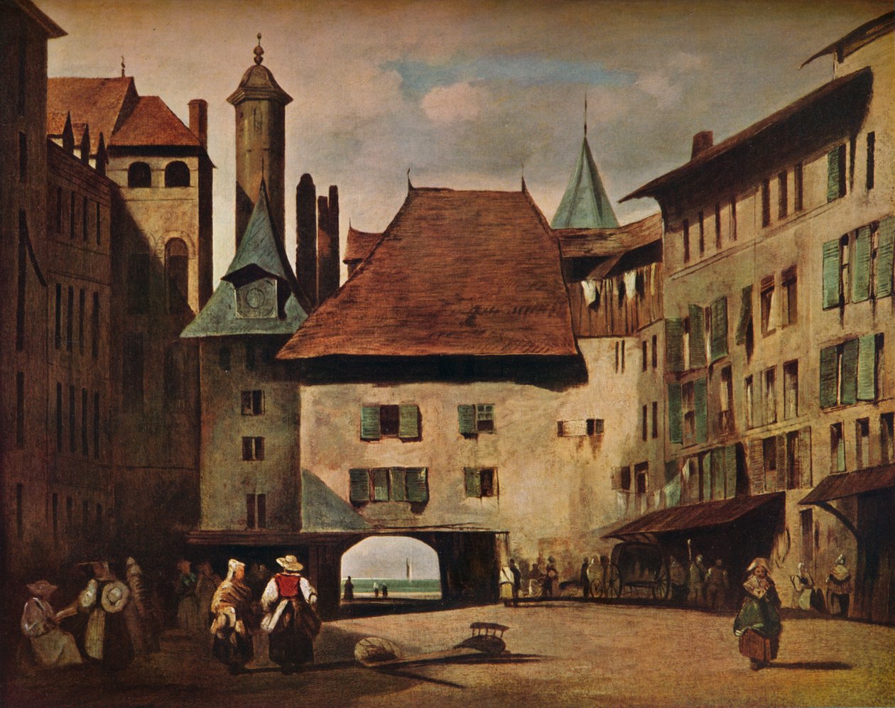 Place du Molard, Genebra, c1830 de Richard Parkes Bonington