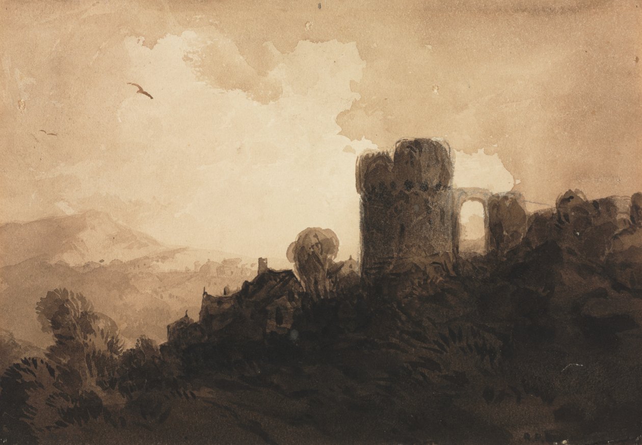 Paisagem com ruína do castelo de Richard Parkes Bonington