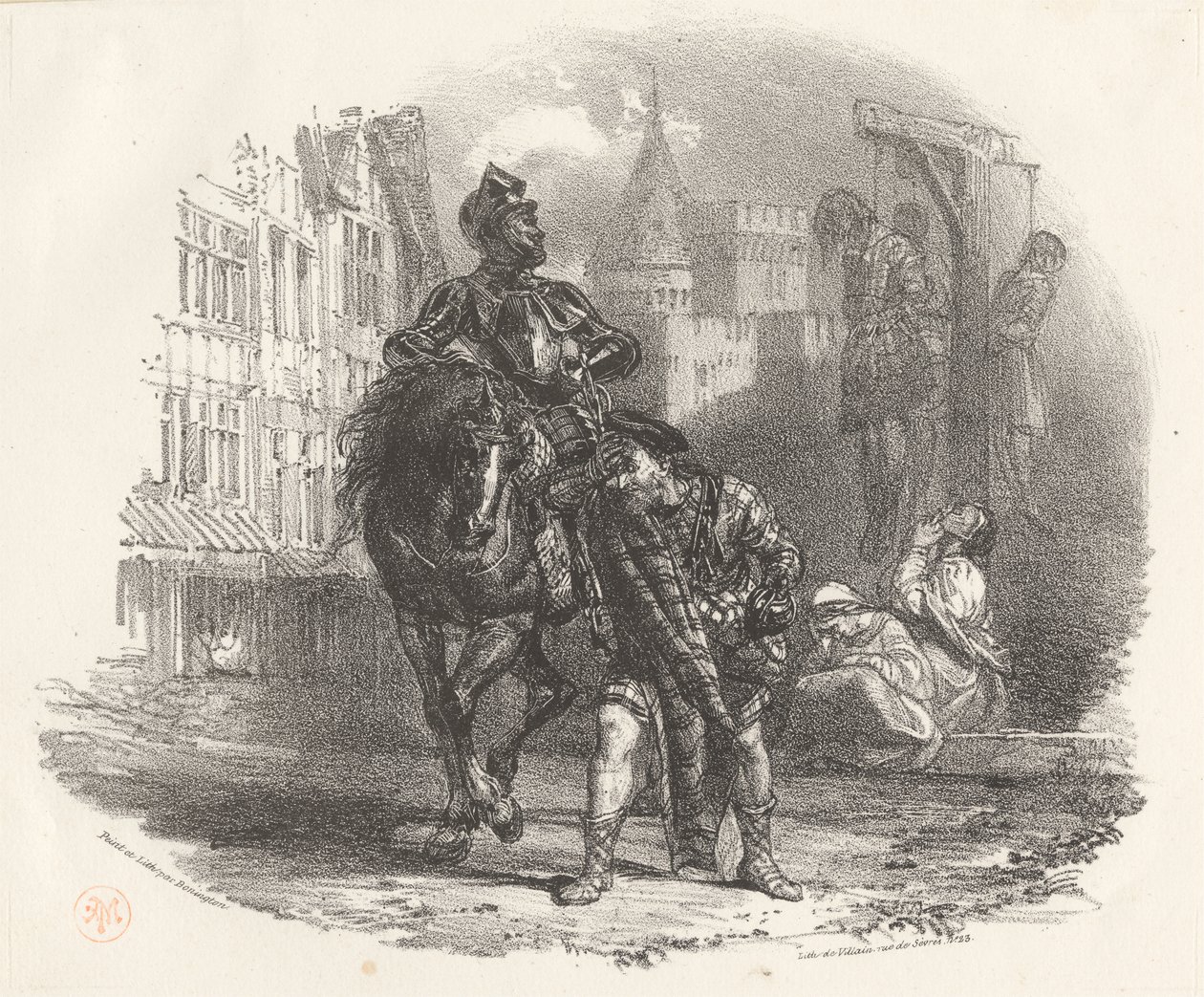 Os Homens Enforcados de Richard Parkes Bonington