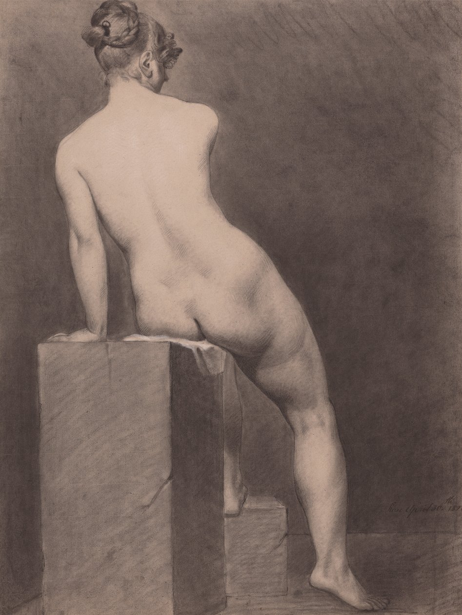 Mademoiselle Rose Nude, Vista Posterior de Richard Parkes Bonington